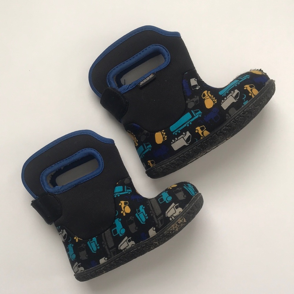 Baby Bogs Construction Trucks Boots (size 6)